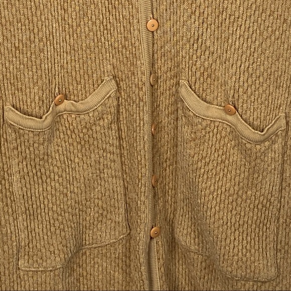 French Rags Vintage gold knit long button cardigan - Picture 5 of 8